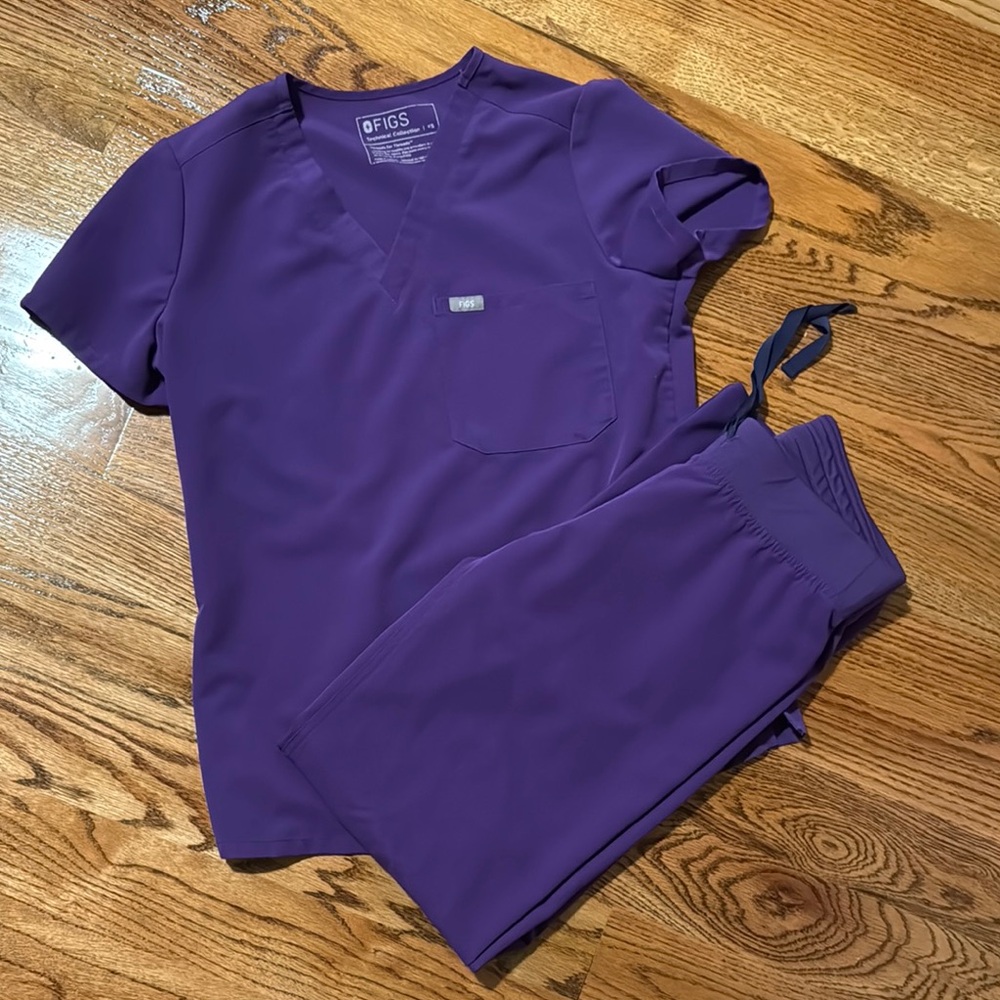 Figs Deep Purple Medical Scrub Set